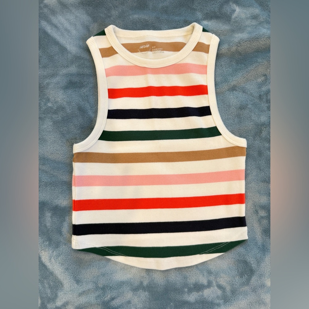 AERIE✨Multicolor Striped Cropped Tank Top✨